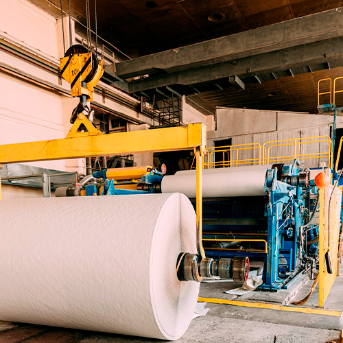 Máquina de producción de papel con bobina